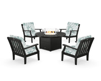 Thumbnail for Trex Yacht Club 5-Piece Deep Seating Set with Round Fire Pit Table
