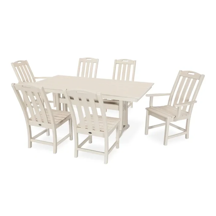 Trex Yacht Club 7-Piece Farmhouse Trestle Dining Set
