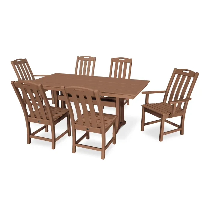Trex Yacht Club 7-Piece Farmhouse Trestle Dining Set