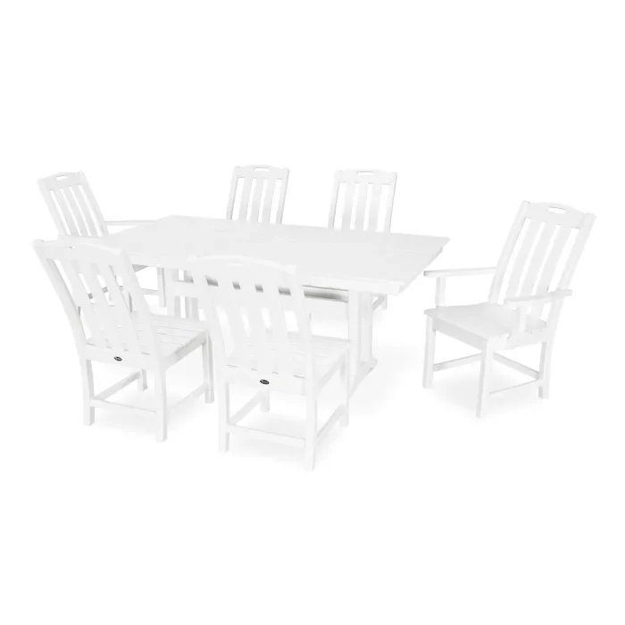 Trex Yacht Club 7-Piece Farmhouse Trestle Dining Set