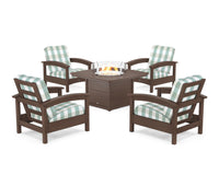 Thumbnail for Trex Rockport 5-Piece Deep Seating Set with Yacht Club Fire Pit Table