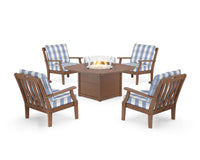 Thumbnail for Trex Yacht Club 5-Piece Deep Seating Set with Fire Pit Table