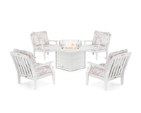 Thumbnail for Trex Yacht Club 5-Piece Deep Seating Set with Fire Pit Table