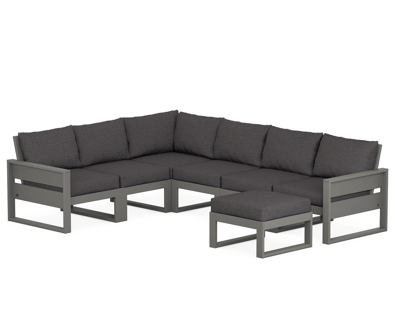Trex Eastport 6-Piece Sectional with Ottoman