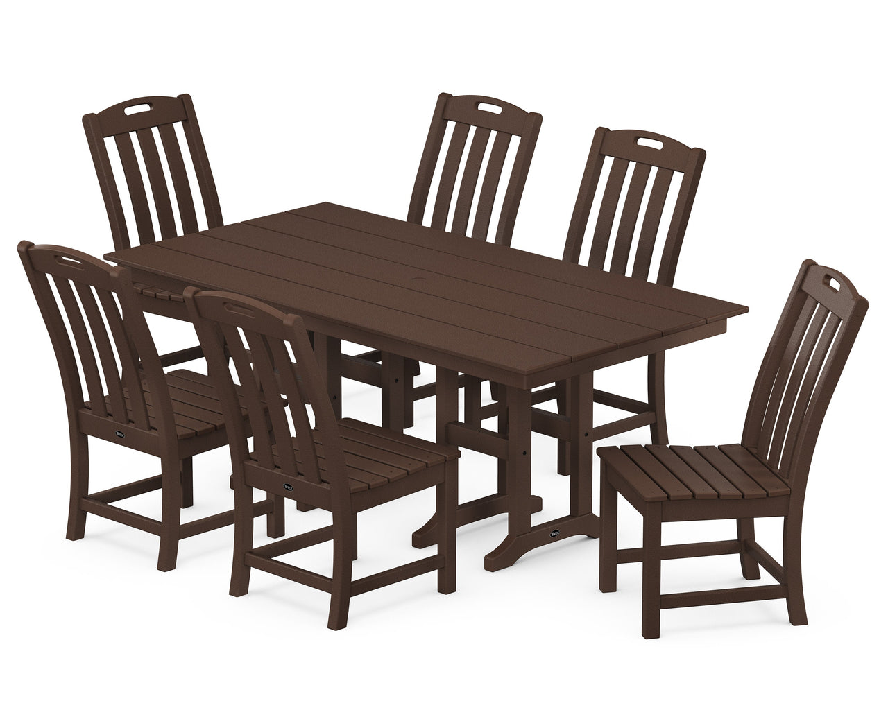Trex Yacht Club 7-Piece Farmhouse Side Chair Dining Set