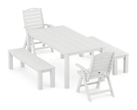Thumbnail for Trex Yacht Club Highback Chair 5-Piece Parsons Dining Set with Benches