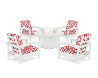 Thumbnail for Trex Rockport 5-Piece Deep Seating Set with Round Fire Pit Table