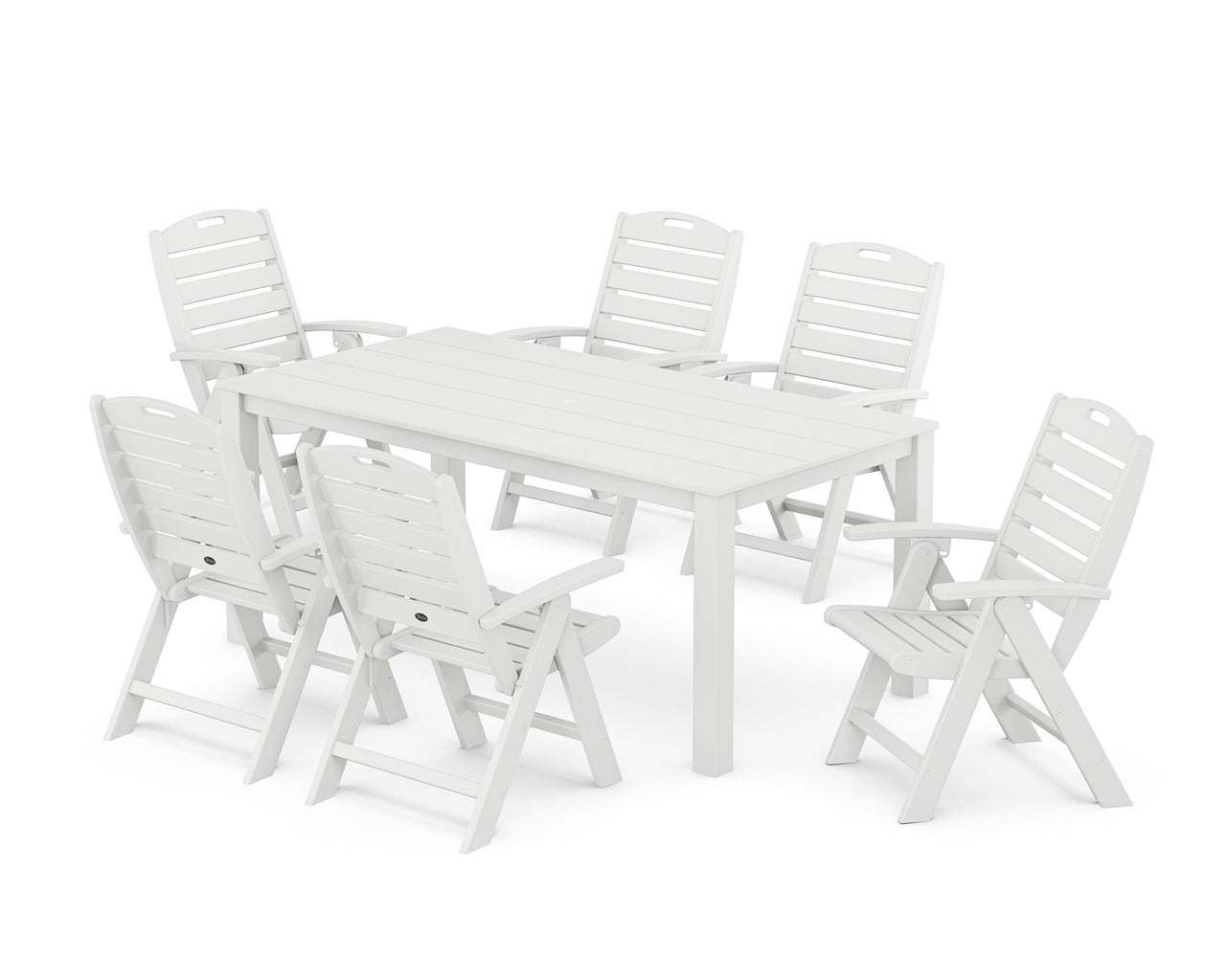 Trex Yacht Club Highback Chair 7-Piece Parsons Dining Set