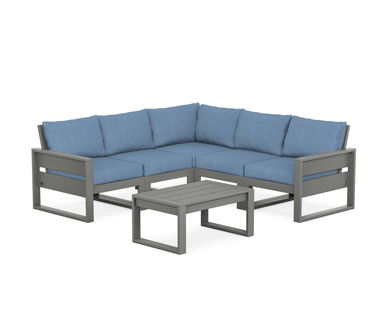 Trex Eastport 6-Piece Deep Seating Sectional + Coffee Table Set