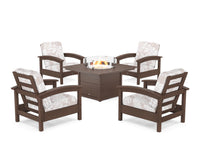 Thumbnail for Trex Rockport 5-Piece Deep Seating Set with Square Fire Pit Table