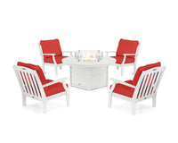 Thumbnail for Trex Yacht Club 5-Piece Deep Seating Set with Round Fire Pit Table