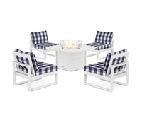 Thumbnail for Trex Eastport Modular 5-Piece Deep Seating Set with Yacht Club Fire Pit Table