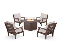 Thumbnail for Trex Yacht Club 5-Piece Deep Seating Set with Fire Pit Table