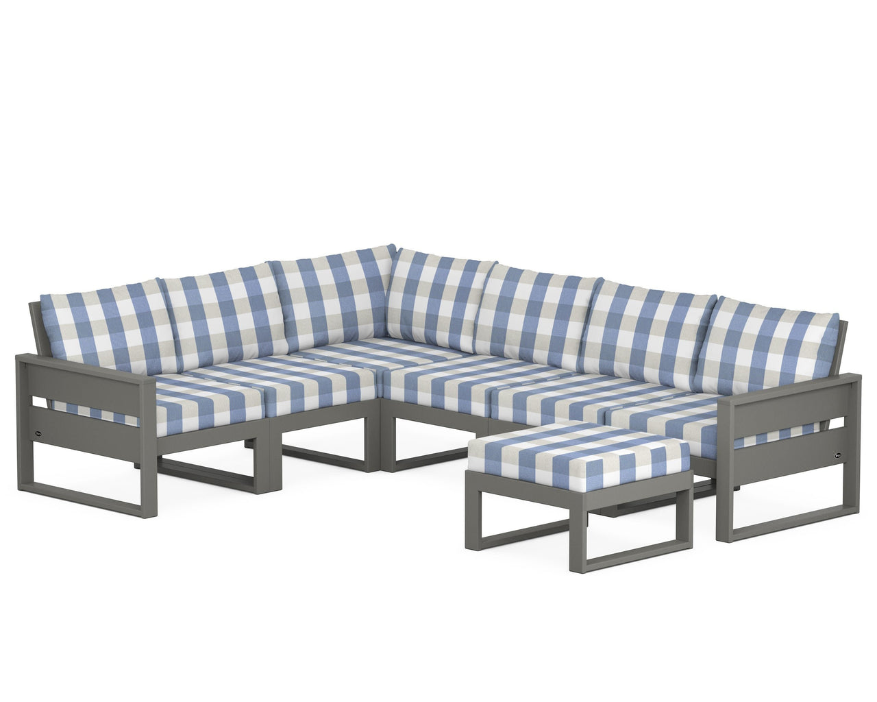 Trex Eastport 6-Piece Sectional with Ottoman