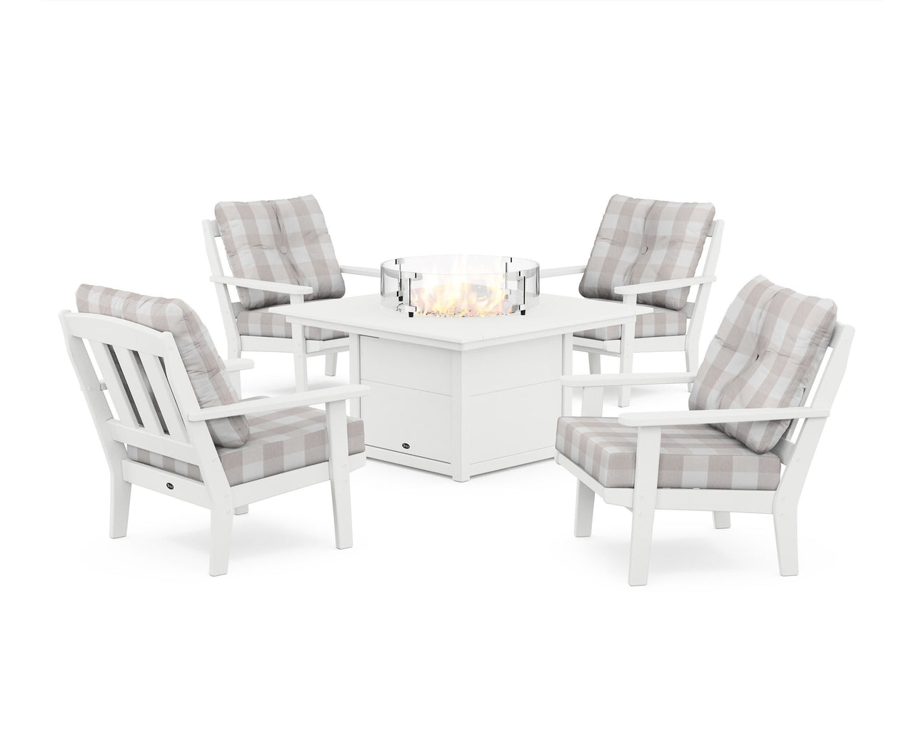 Trex Cape Cod 5-Piece Deep Seating Set with Fire Pit Table