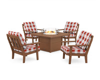 Thumbnail for Trex Cape Cod 5-Piece Deep Seating Set with Fire Pit Table