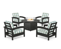 Thumbnail for Trex Rockport 5-Piece Deep Seating Set with Round Fire Pit Table