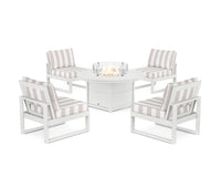 Thumbnail for Trex Eastport Modular 5-Piece Deep Seating Set with Round Fire Pit Table