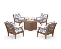 Thumbnail for Trex Yacht Club 5-Piece Deep Seating Set with Square Fire Pit Table