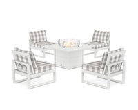 Thumbnail for Trex Eastport Modular 5-Piece Deep Seating Set with Square Fire Pit Table