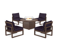 Thumbnail for Trex Eastport Modular 5-Piece Deep Seating Set with Round Fire Pit Table