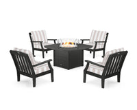 Thumbnail for Trex Yacht Club 5-Piece Deep Seating Set with Fire Pit Table