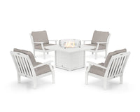 Thumbnail for Trex Yacht Club 5-Piece Deep Seating Set with Square Fire Pit Table