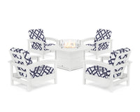 Thumbnail for Trex Rockport 5-Piece Deep Seating Set with Yacht Club Fire Pit Table