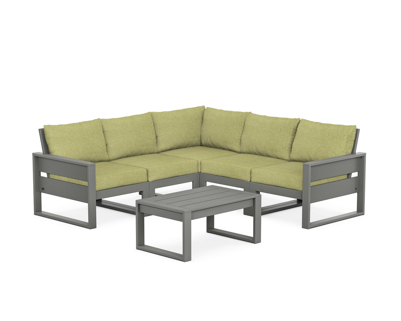 Trex Eastport 6-Piece Deep Seating Sectional + Coffee Table Set