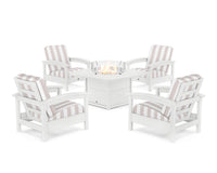 Thumbnail for Trex Rockport 5-Piece Deep Seating Set with Yacht Club Fire Pit Table