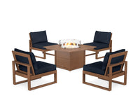 Thumbnail for Trex Eastport Modular 5-Piece Deep Seating Set with Square Fire Pit Table