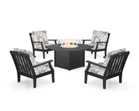Thumbnail for Trex Yacht Club 5-Piece Deep Seating Set with Fire Pit Table