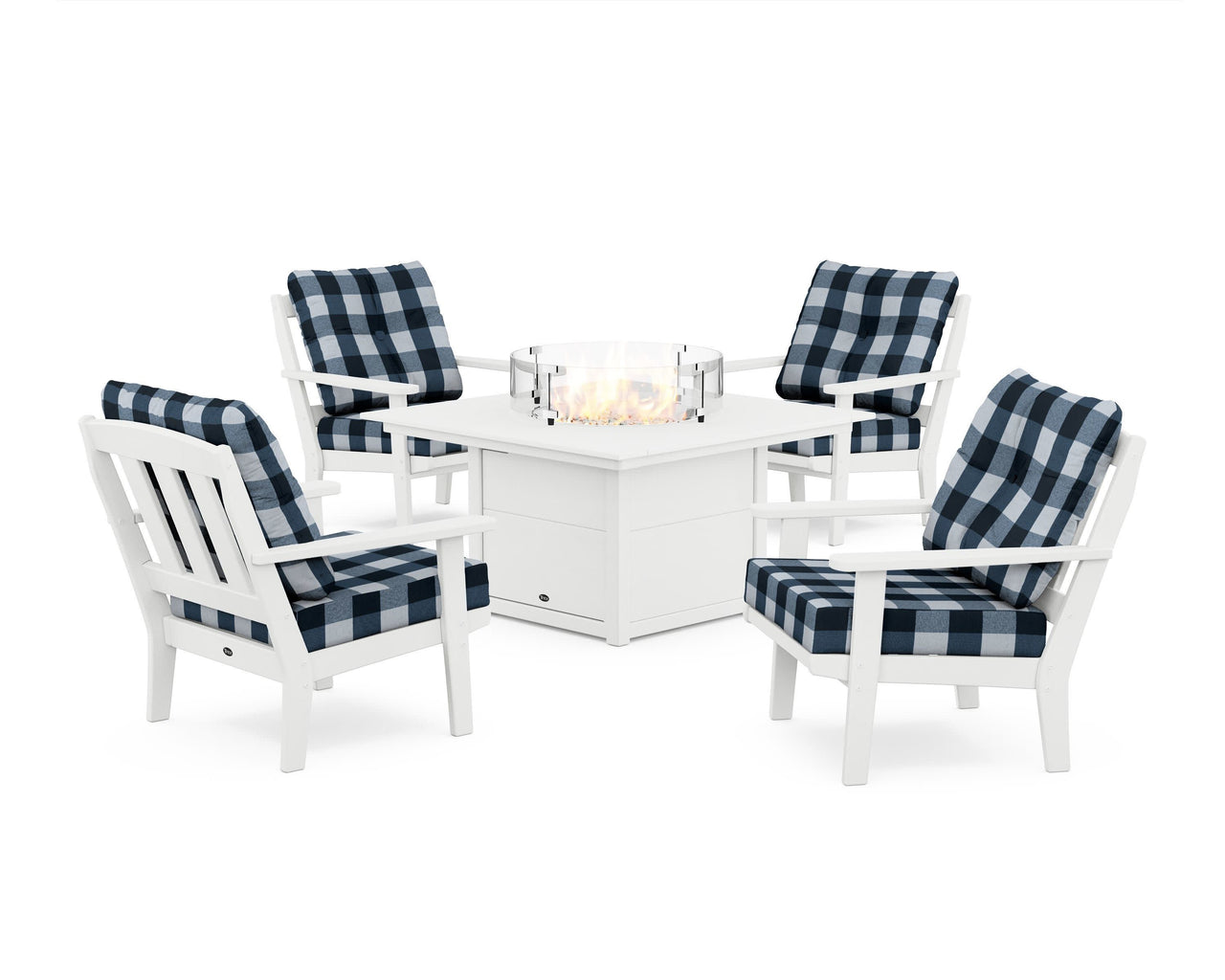 Trex Cape Cod 5-Piece Deep Seating Set with Fire Pit Table