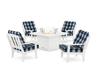 Thumbnail for Trex Cape Cod 5-Piece Deep Seating Set with Fire Pit Table