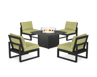 Thumbnail for Trex Eastport Modular 5-Piece Deep Seating Set with Square Fire Pit Table