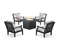 Thumbnail for Trex Yacht Club 5-Piece Deep Seating Set with Square Fire Pit Table