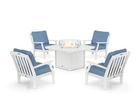 Thumbnail for Trex Yacht Club 5-Piece Deep Seating Set with Fire Pit Table
