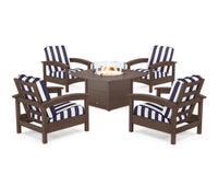 Thumbnail for Trex Rockport 5-Piece Deep Seating Set with Square Fire Pit Table