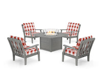 Thumbnail for Trex Yacht Club 5-Piece Deep Seating Set with Fire Pit Table