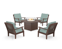 Thumbnail for Trex Yacht Club 5-Piece Deep Seating Set with Fire Pit Table