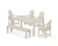 Thumbnail for Trex Cape Cod Adirondack 6-Piece Parsons Dining Set with Bench - Sand Castle