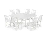 Thumbnail for Trex Cape Cod Side Chair 9-Piece Square Farmhouse Dining Set with Trestle Legs