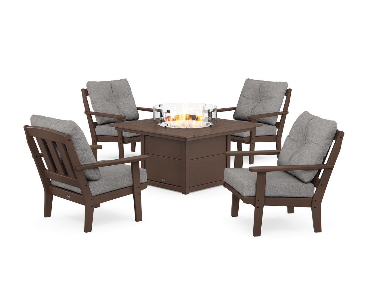 Trex Cape Cod 5-Piece Deep Seating Set with Fire Pit Table