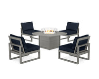 Thumbnail for Trex Eastport Modular 5-Piece Deep Seating Set with Yacht Club Fire Pit Table