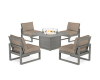 Thumbnail for Trex Eastport Modular 5-Piece Deep Seating Set with Square Fire Pit Table
