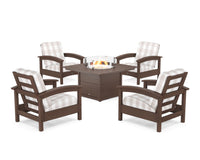 Thumbnail for Trex Rockport 5-Piece Deep Seating Set with Square Fire Pit Table