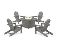 Thumbnail for Trex 5-Piece Monterey Bay Adirondack Conversation Set with Fire Pit Table