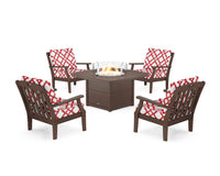 Thumbnail for Trex Yacht Club 5-Piece Deep Seating Set with Fire Pit Table