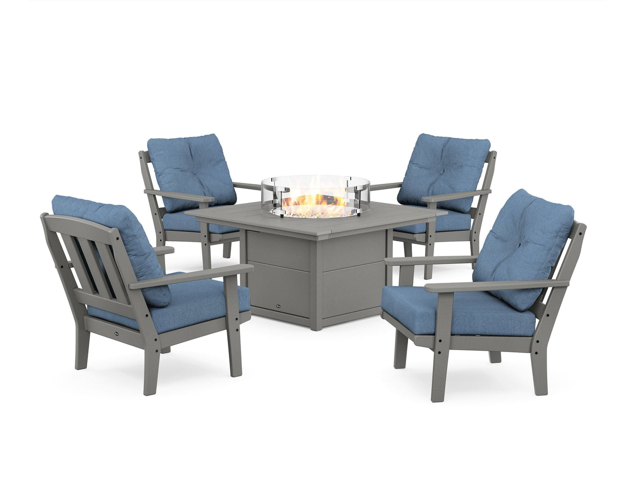 Trex Cape Cod 5-Piece Deep Seating Set with Fire Pit Table