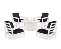 Thumbnail for Trex Rockport 5-Piece Deep Seating Set with Round Fire Pit Table
